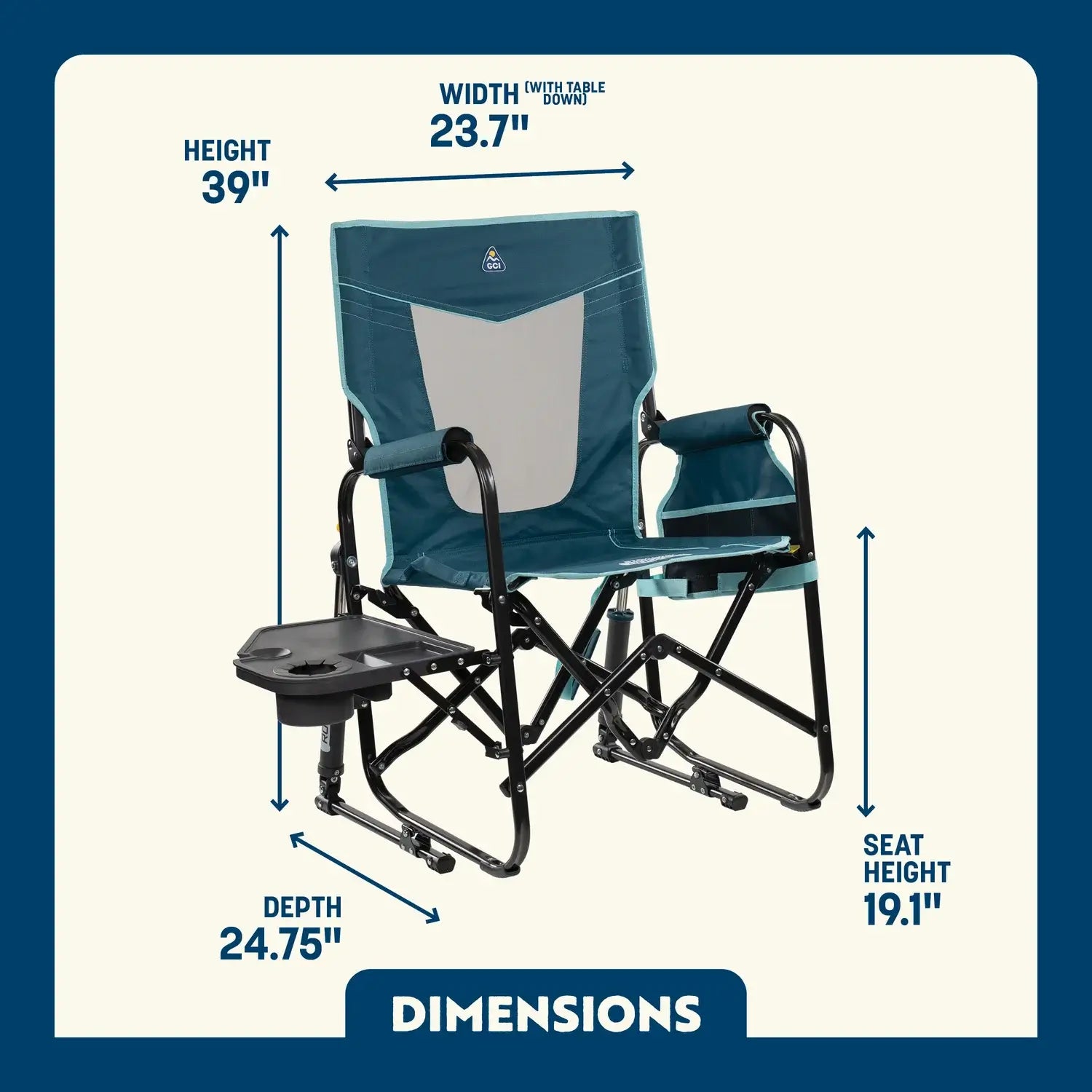Stowaway Rocker™ with Side Table - Choice 253